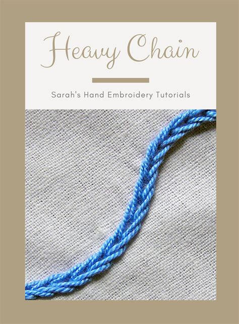 How to do Heavy Chain Stitch - Sarah's Hand Embroidery Tutorials