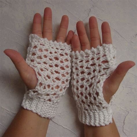 Pattern for Hand Knit Lace Gloves Wristwarmers Handwarmers - Etsy