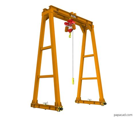 Gantry crane dwg drawings and 3D models papacad.com Industrial Design ...