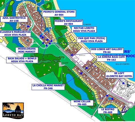 Map of Loreto Bay | Mexico | Neighborhoods | Restaurants