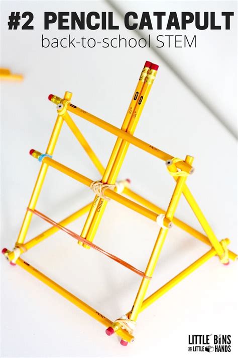 Pencil Catapult STEM Activity for Back To School