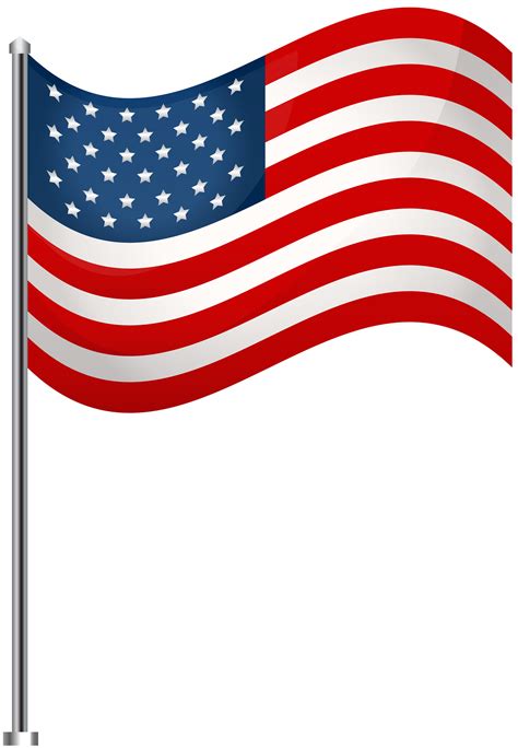 USA Waving Flag Transparent PNG Clip Art Image | Gallery Yopriceville ...