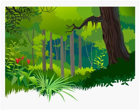 Waterfall Clipart Tropical Rainforest - Forest Clipart, HD Png Download ...