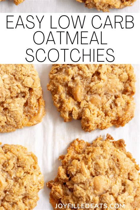 Low Carb Oatmeal Cookies - Keto Oatmeal Scotchies | Joy Filled Eats