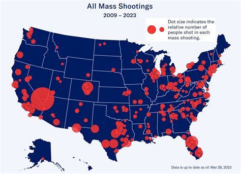 Mass Shootings In The US Between 2009 and March 2023 - Brilliant Maps