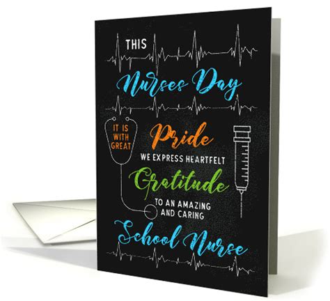 for School Nurse National Nurses Day Chalkboard Theme card (1517754)