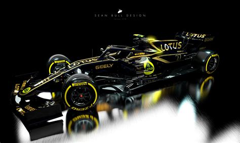 2020 Lotus F1 Livery Concept (by Sean Bull Design, 3D model by Race Sim ...