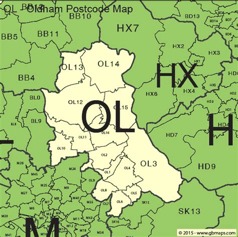 Map Uk Oldham - Direct Map