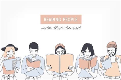 People reading books | Reading books illustration, How to read people ...