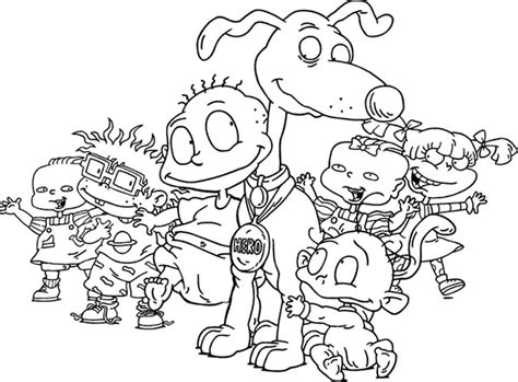 Characters from Rugrats 1 Coloring Page - Free Printable Coloring Pages ...