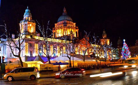 Belfast City Hall at Christmas with the lights. | Belfast castle ...