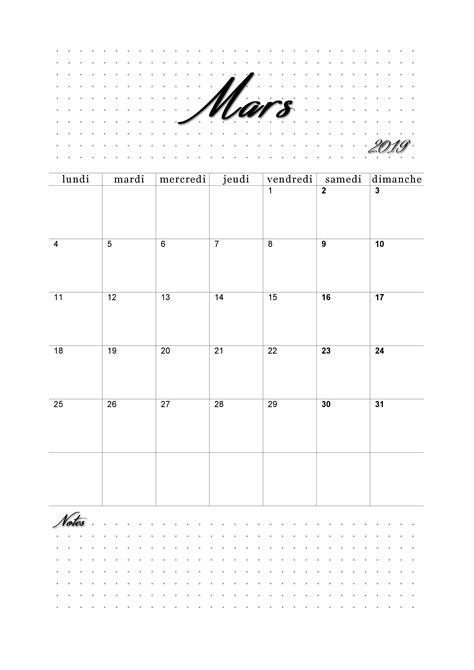 Calendrier mensuel de 2019 à imprimer ; Amy , PDF en format A4 et A5