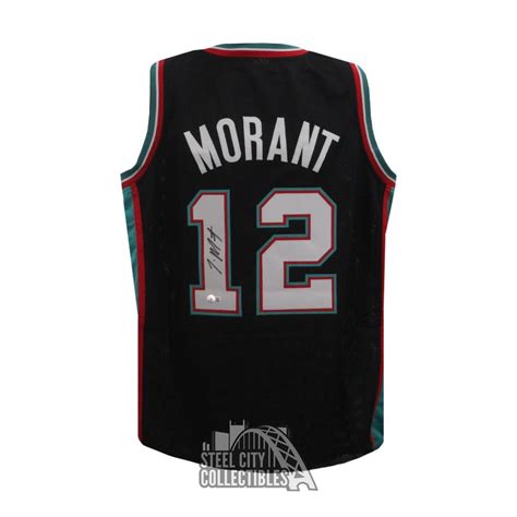 Ja Morant Autographed Memphis Custom Black Basketball Jersey - BAS ...