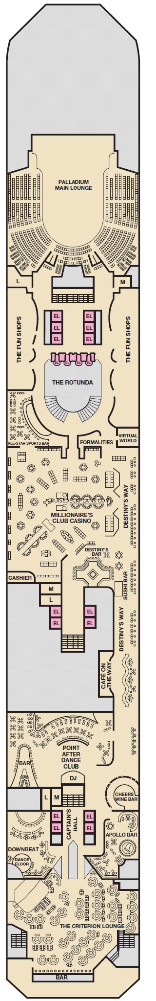 Carnival Destiny Promenade Deck Plan Tour