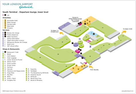 Gatwick Airport Map (LGW) Printable Terminal Maps, Shops, Food