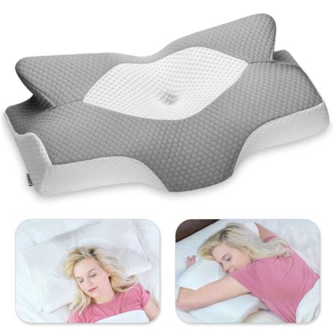 Elviros Cervical Memory Foam Pillow, Contour Pillows for Neck and ...