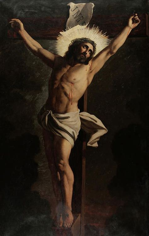 the crucifix is painted in black and white