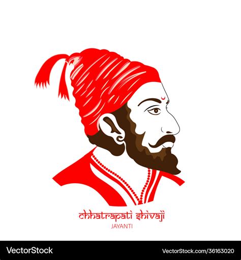 Chatrapati shivaji maharaj maratha clan from Vector Image