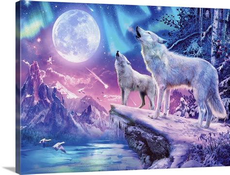 Wolves Howling 2 Wall Art, Canvas Prints, Framed Prints, Wall Peels ...