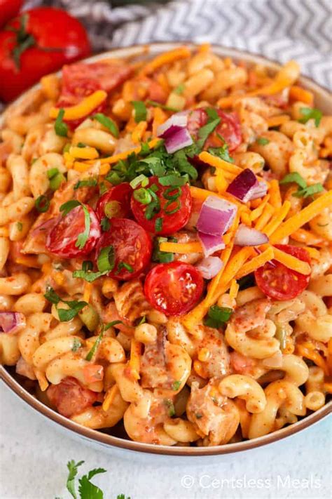 BBQ Chicken Macaroni Salad recipe {Picnic Perfect!} - The Shortcut Kitchen