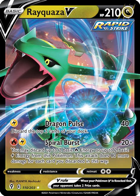 Rayquaza V Evolving Skies Pokemon Card | Pikawiz