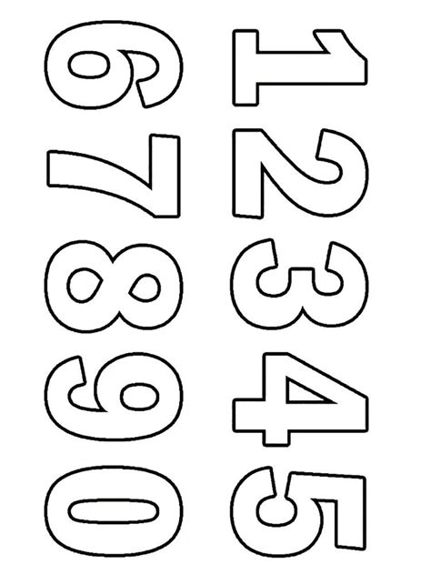 Free Number Stencils. Printable to Download Number Stencils. | Stencil ...