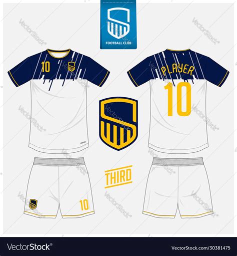 Soccer jersey football kit mockup template design Vector Image