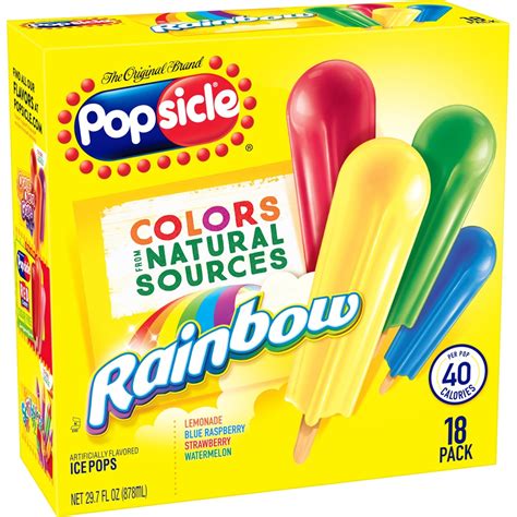 The Original Brand Popsicle Rainbow Ice Pops 20 ct | Shipt