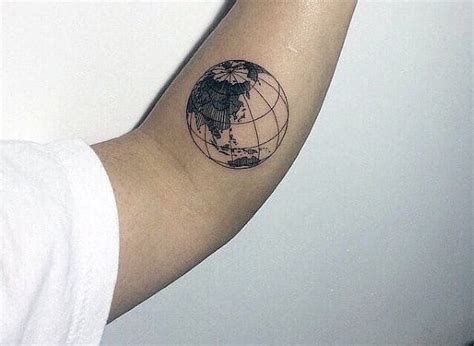 Turned Best Small Tattoos of globe - Best Small Tattoos - Best Tattoos ...