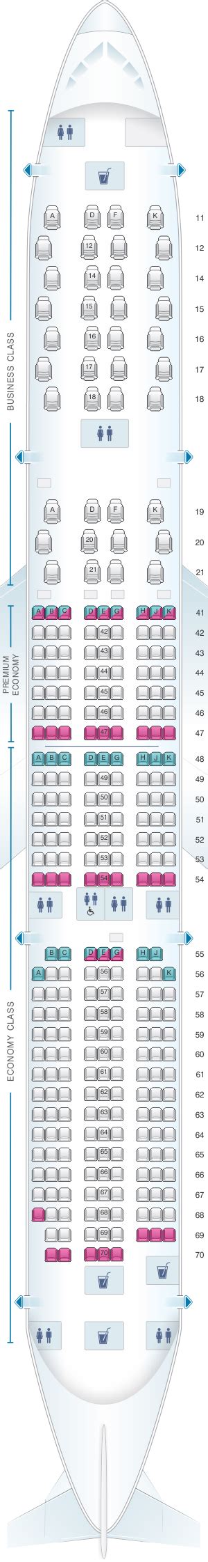 Seat Map Singapore Airlines Airbus A350 900 config.2 | SeatMaestro