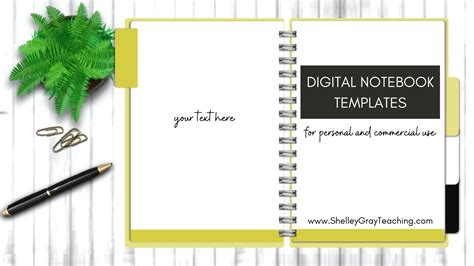 Digital Notebook Templates for Use With Google Slides™: Personal and ...