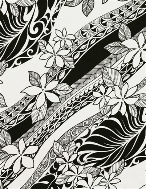 Polynesian floral fabric #monstera #polynesian #fabric #Hawaii #flowers ...