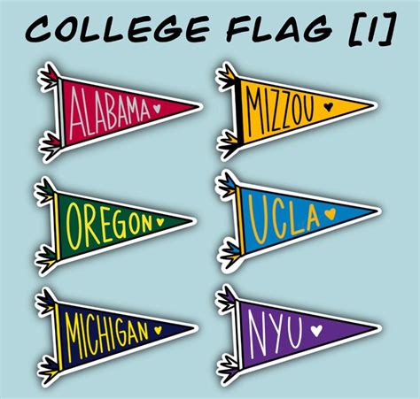 CUSTOM College Stickers - Etsy