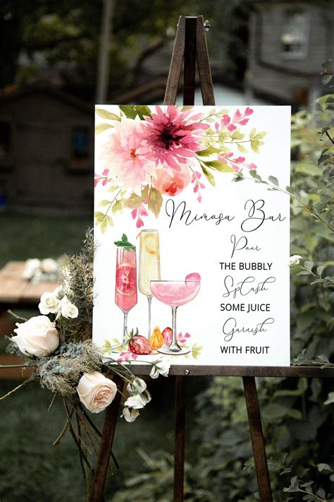 Mimosa Bar Sign Download, Printable Mimosa Sign, Printable Bridal ...