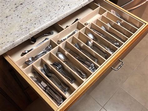 Custom Silverware Drawer Organizer, Maple - Etsy | Silverware drawer ...