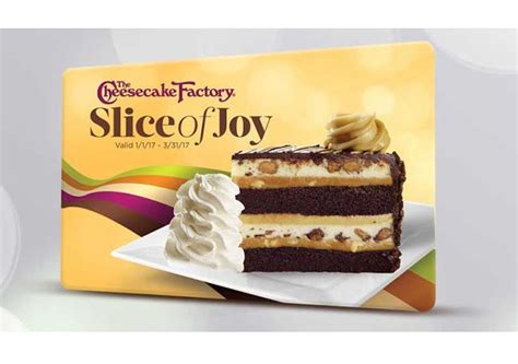 Cheesecake Factory Gift Card Sweepstakes | Cheesecake factory gift card ...