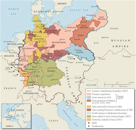 Map of Prussia 1763-1871 : r/europe