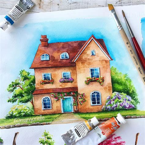 26 Watercolor House Paintings That Will Inspire You - Beautiful Dawn ...