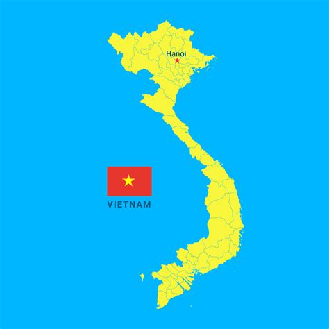 Map Of Vietnam And Flag Vector 671398 Vector Art at Vecteezy