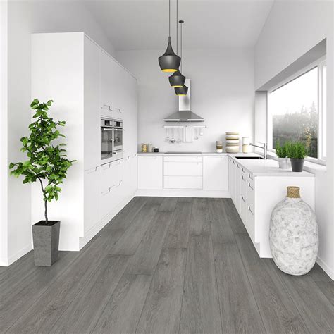 Grey Vinyl Plank Flooring Kitchen | Floor Roma