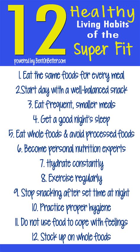 The 12 Healthy Living Habits of the Super Fit