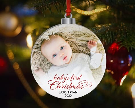 Baby's First Christmas Ornament First Christmas Photo - Etsy