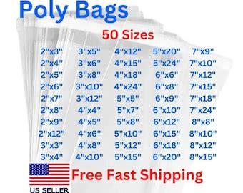 Open Flat Poly Bag - Etsy