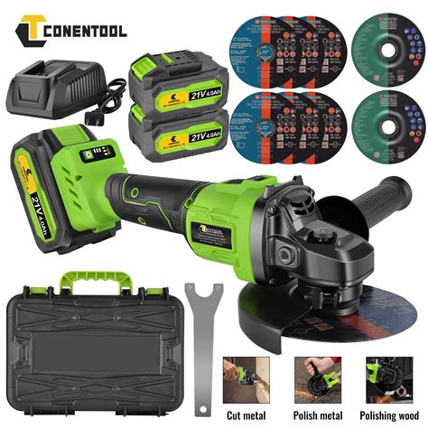 Conentool Cordless Battery Powered Angle Grinder, Grinders Power Tools ...