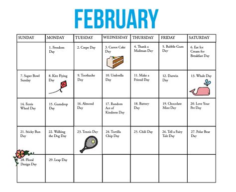 The Kirkwood Call | Fun national holiday calendar: February