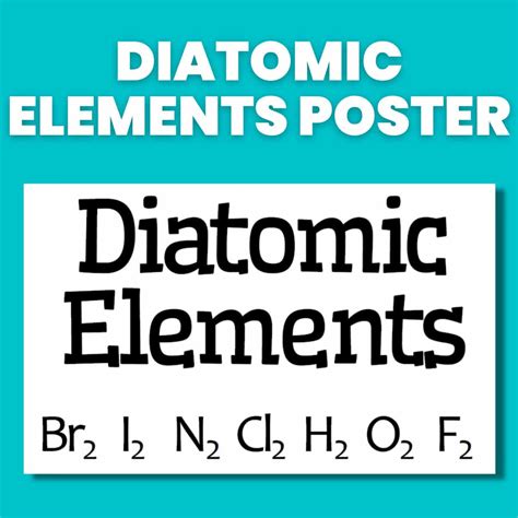 Diatomic Elements BrINClHOF Poster | Math = Love