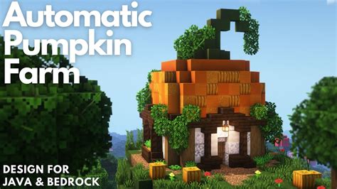 AUTOMATIC PUMPKIN FARM | Aesthetic Minecraft tutorial | Java & Bedrock ...