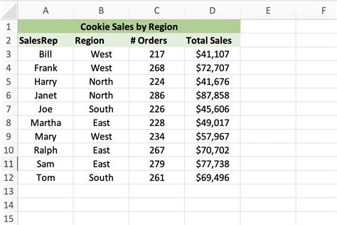 Pivot Table Example Data In Excel | Cabinets Matttroy