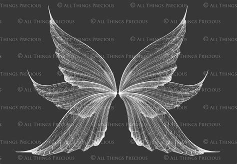 9 Png WHITE FAIRY WING Overlays Set 9 / Wings Fairy Overlay - Etsy ...