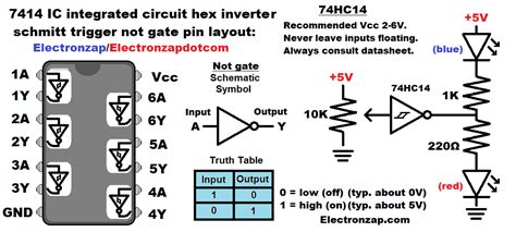 Brief Hex NOT Gate Inverter with Schmitt Trigger Output Integrated ...